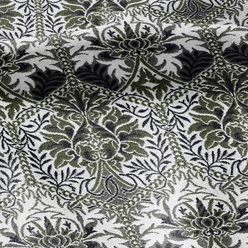 William Morris Honeycomb green print 100% LINEN Fabric - British linen floral upholstery home textile Victorian fabrics 3225