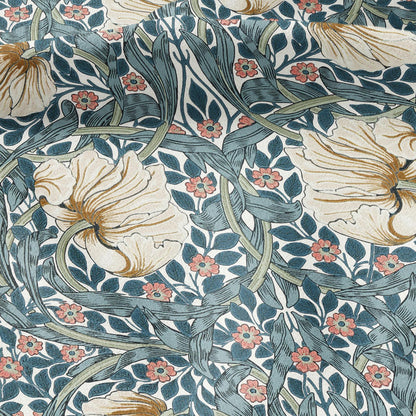 100% LINEN fabric - William Morris Pimpernel - British Victorian flax - sewing upholstery home decor or clothing 3843