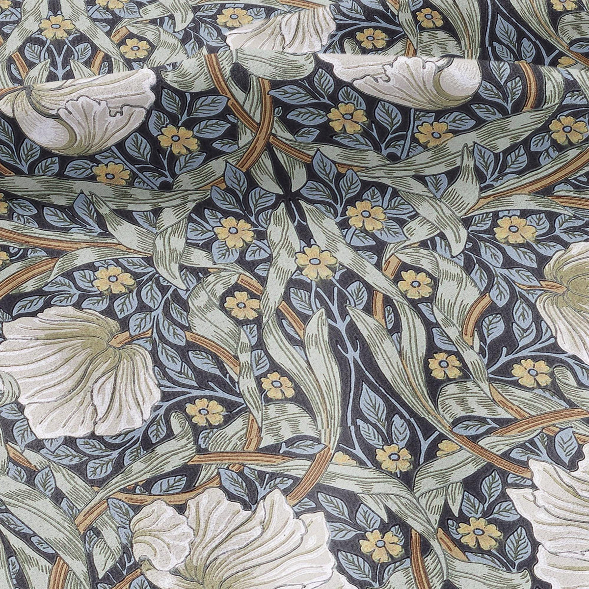 100% LINEN fabric - William Morris Pimpernel - British Victorian flax - sewing upholstery home decor or clothing 3851