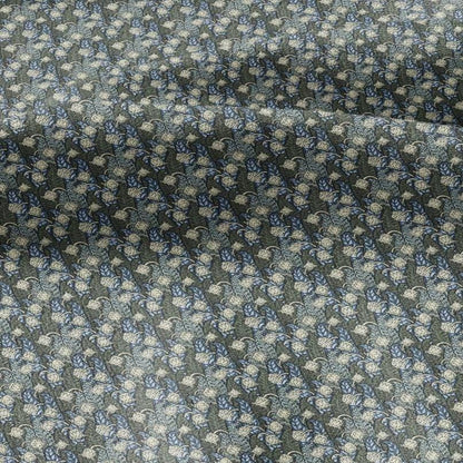 100% linen Lily-of-valley prints fabric for Curtain Upholstery Cushion - Art deco flower print fabric for dress making sewing