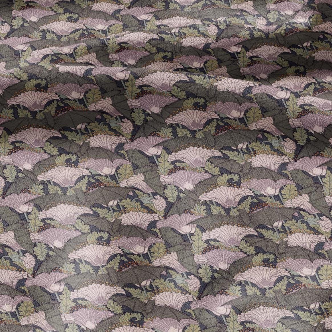 100% linen Vintage BAT fabric for Curtain Upholstery Cushion - grey pink print fabric for dress making sewing