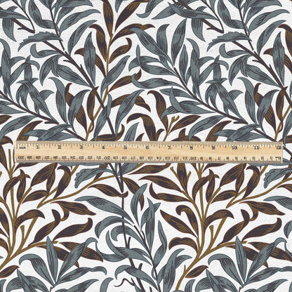 William Morris Willow Bough gray brown 100% LINEN Fabric - British linen floral upholstery home textile Victorian fabrics 3174