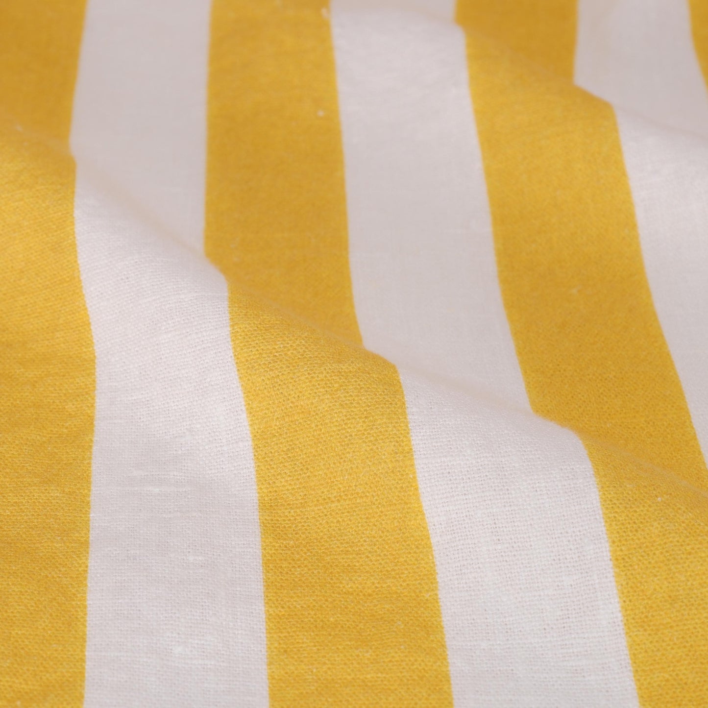 100% LINEN Fabric Maxi striped yellow white Avignon - french linen floral upholstery home textile Victorian fabrics 3351