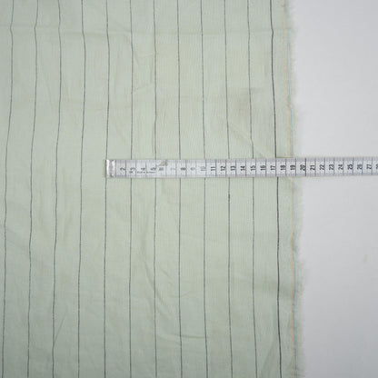 Premium Linen striped Fabric in pale green | Toulouse stripe Medium weight multicolor stripes  Copenhagen Stripe
