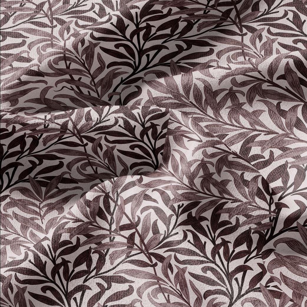 William Morris Willow Bough blue 100% LINEN Fabric - British linen floral upholstery home textile Victorian fabrics 3198