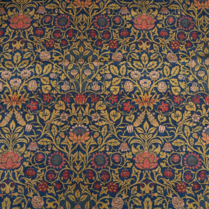 William Morris SUNFLOWER Blue tapestry 100% LINEN Fabric, British design linen floral upholstery home textile Victorian fabrics 2108