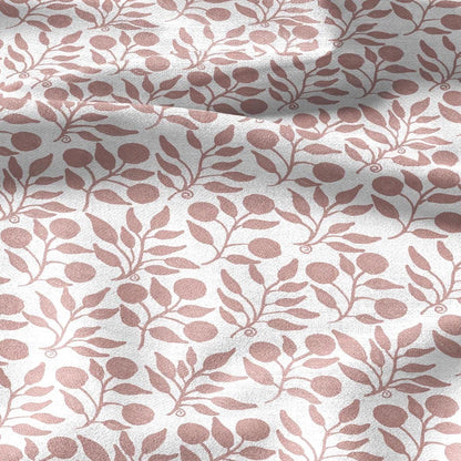 100% LINEN Fabric William Morris Rosehip pink print - British linen floral upholstery home textile Victorian fabrics 3274