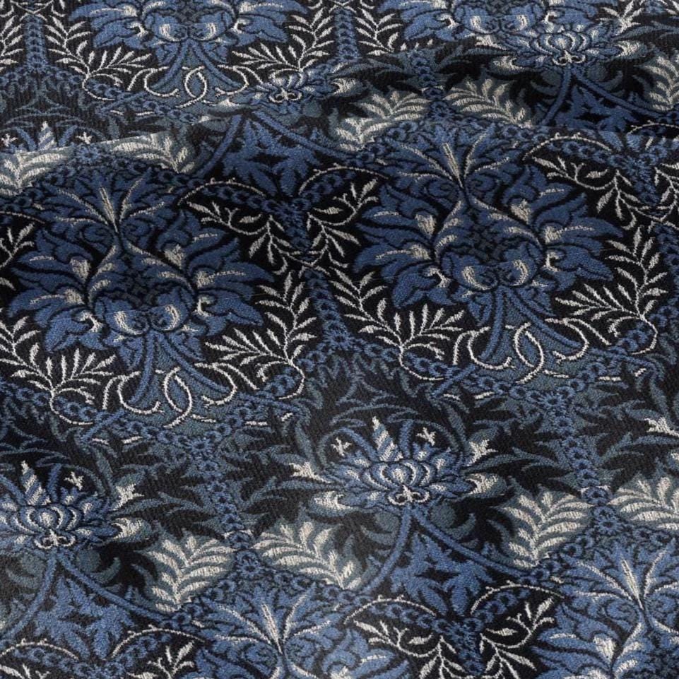William Morris Honeycomb pink print 100% LINEN Fabric - British linen floral upholstery home textile Victorian fabrics navy blue black 3215