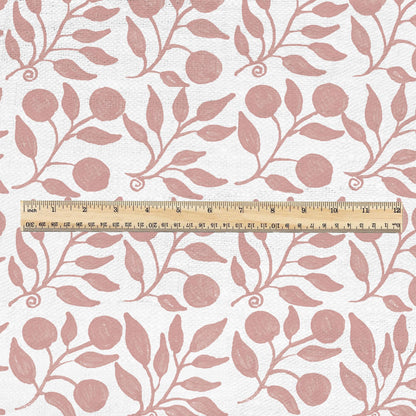 100% LINEN Fabric William Morris Rosehip pink print - British linen floral upholstery home textile Victorian fabrics 3274