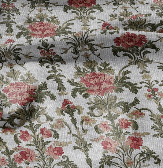 100% LINEN Fabric Regency - french floral linen Fabric by the Yard by LithuanianLinen for upholstery dressmaking curtains home textile