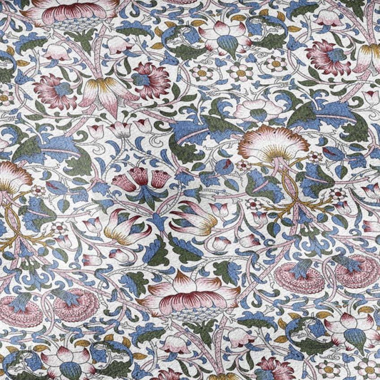 William Morris Lodden print on 100% LINEN - Victorian Art crafts linen Fabric - botanical Historical upholstery home textile