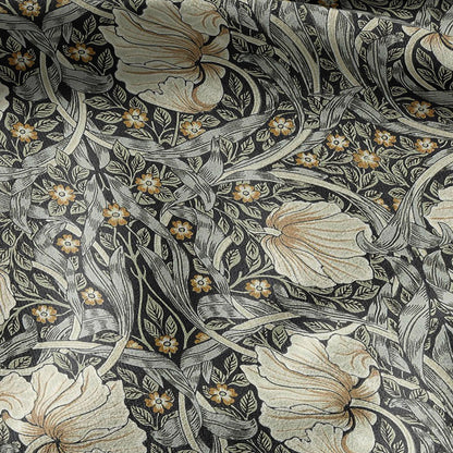 100% LINEN fabric - William Morris Pimpernel sage green -  British Victorian Art Craft flax - sewing upholstery home decor or clothing 3817