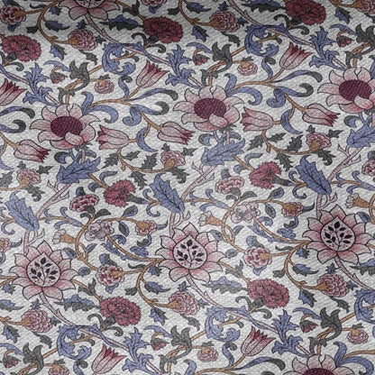 100% linen fabric William Morris Evenlode pink print - Victorian Art crafts - Historical pattern fabric upholstery dress making 2529