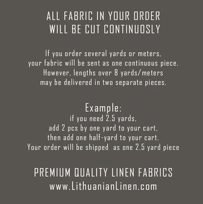 100% LINEN Fabric stripe bow holidays block print on oatmeal linen - French linen floral upholstery 2129