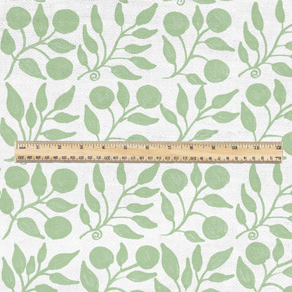 100% LINEN Fabric William Morris Rosehip pale green print - British linen floral upholstery home textile Victorian fabrics 3268
