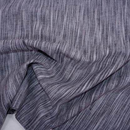 Premium Linen striped Fabric in gray | Naples stripe Medium weight multicolor stripes  Copenhagen Stripe