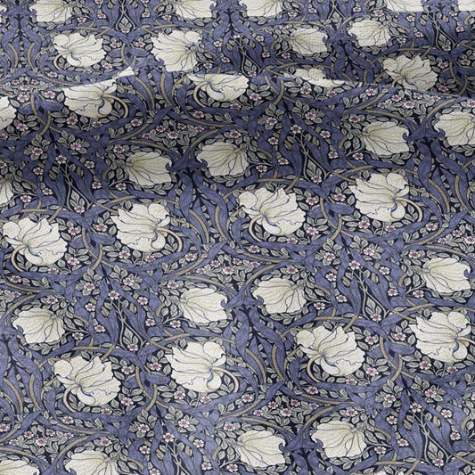William Morris Pimpernel 100% LINEN Art and Crafts Fabric - Victorian flax fabric - British historical pattern 2979B