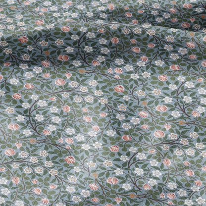 100% linen fabric William Morris Clover print - Victorian Art crafts blossom - Historical pattern fabric upholstery dress making 3026