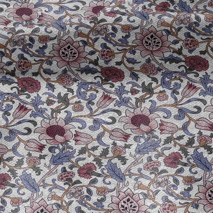 100% linen fabric William Morris Evenlode pink print - Victorian Art crafts - Historical pattern fabric upholstery dress making 2529