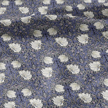 William Morris Pimpernel 100% LINEN Art and Crafts Fabric - Victorian flax fabric - British historical pattern 2979B