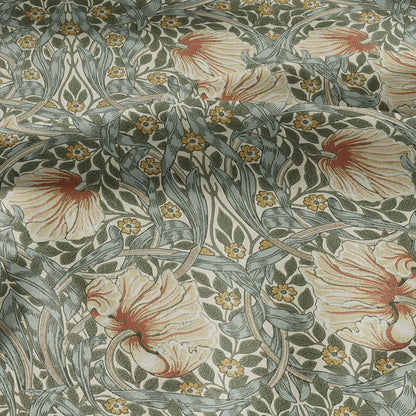 100% LINEN fabric - William Morris Pimpernel mineral - British Victorian flax - sewing upholstery home decor or clothing 3818