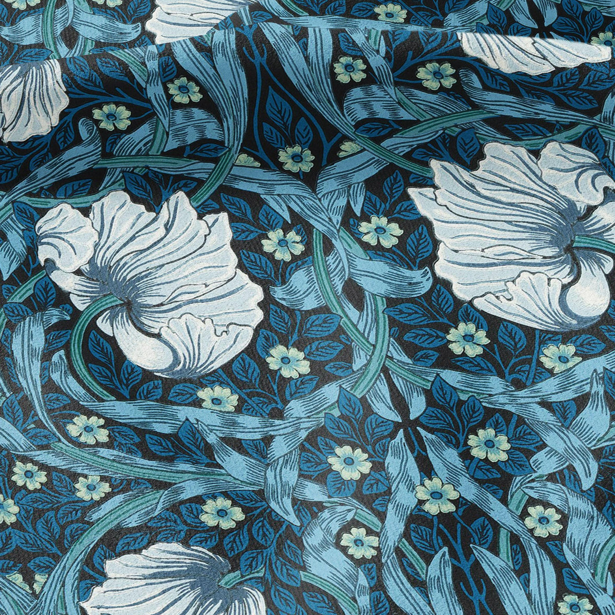 100% LINEN fabric - William Morris Pimpernel opal - British Victorian flax - sewing upholstery home decor or clothing 3834