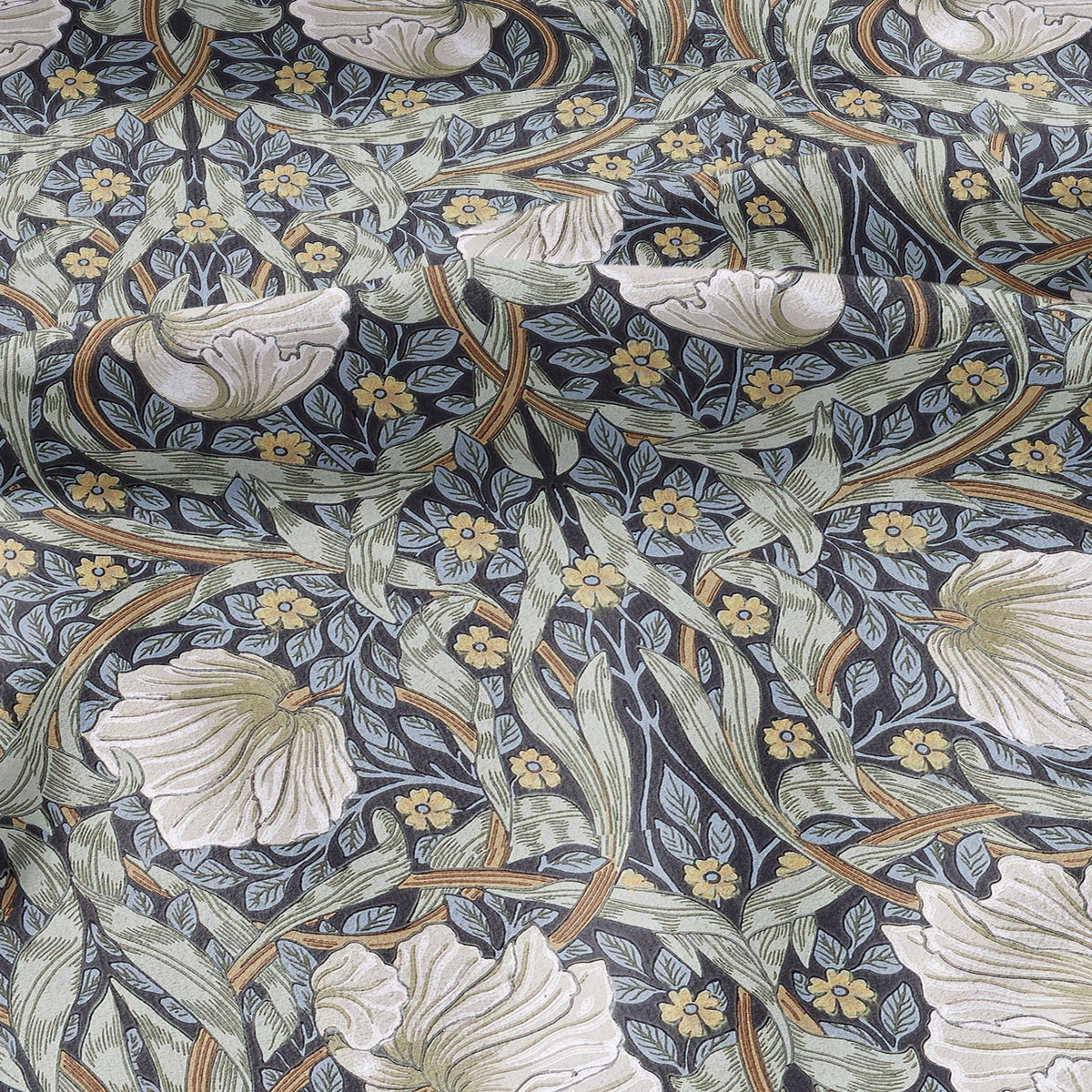 100% LINEN fabric - William Morris Pimpernel - British Victorian flax - sewing upholstery home decor or clothing 3851