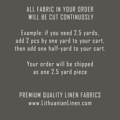 100% LINEN Fabric blue flower - forget me not floral block print on oatmeal linen  2913