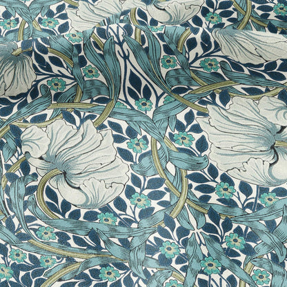 100% LINEN fabric - William Morris Pimpernel mineral - British Victorian flax - sewing upholstery home decor or clothing 3828
