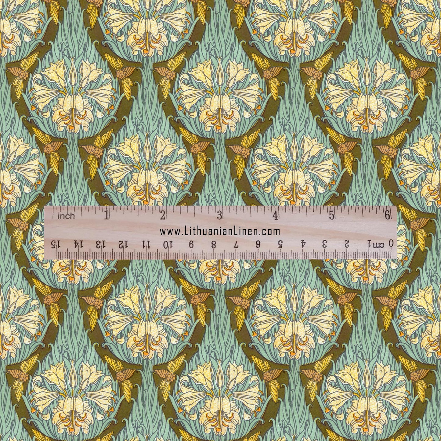 100% linen Cicada prints fabric for Curtain Upholstery Cushion - Butterfly floral print fabric for dress making sewing