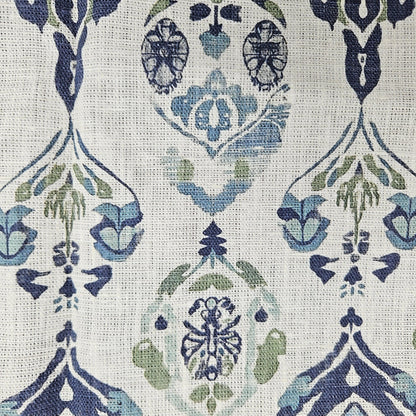 100% LINEN Fabric Indian block print - regency linen abstract fabric for upholstery home decor dress making 2098