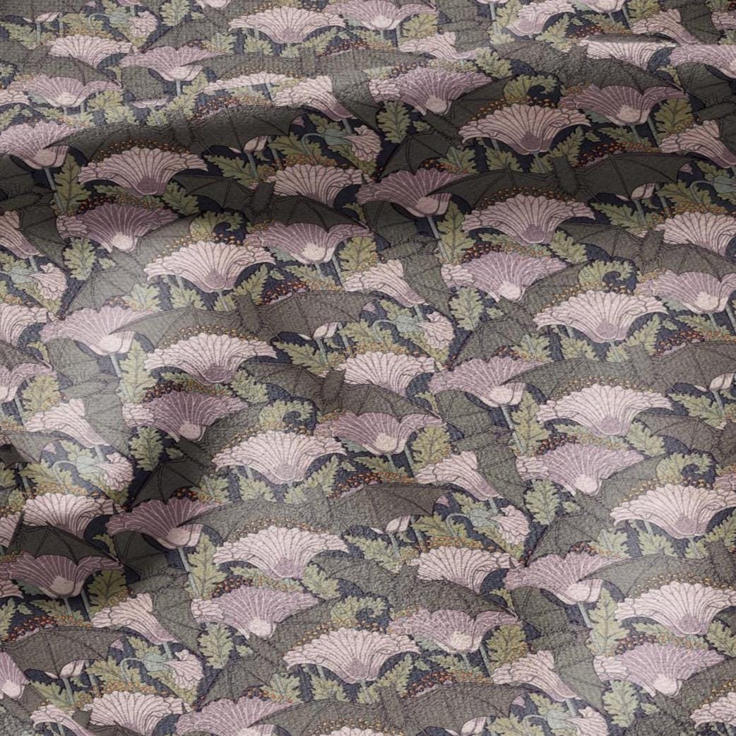 100% linen Vintage BAT fabric for Curtain Upholstery Cushion - grey pink print fabric for dress making sewing