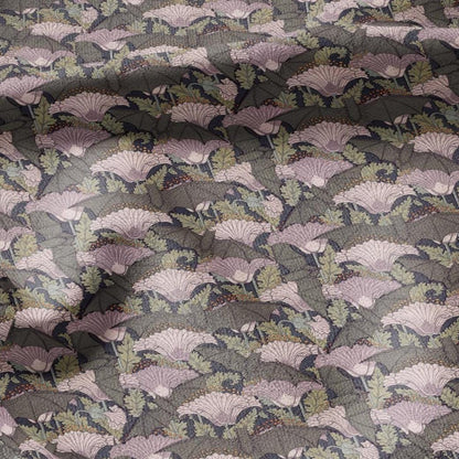 100% linen Vintage BAT fabric for Curtain Upholstery Cushion - grey pink print fabric for dress making sewing