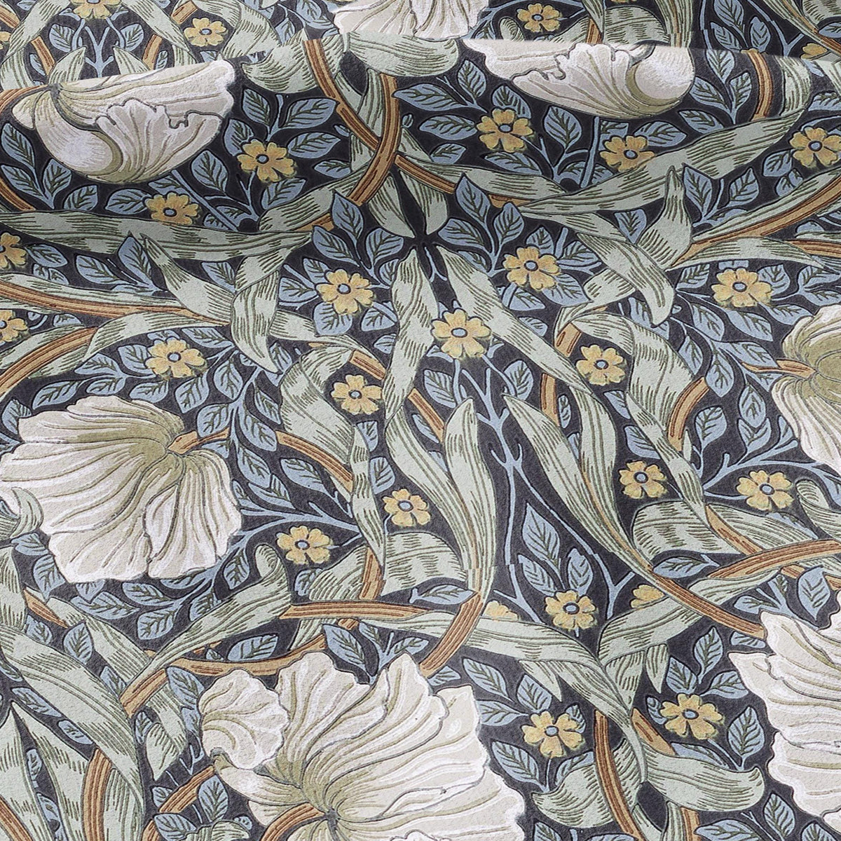 100% LINEN fabric - William Morris Pimpernel - British Victorian flax - sewing upholstery home decor or clothing 3851
