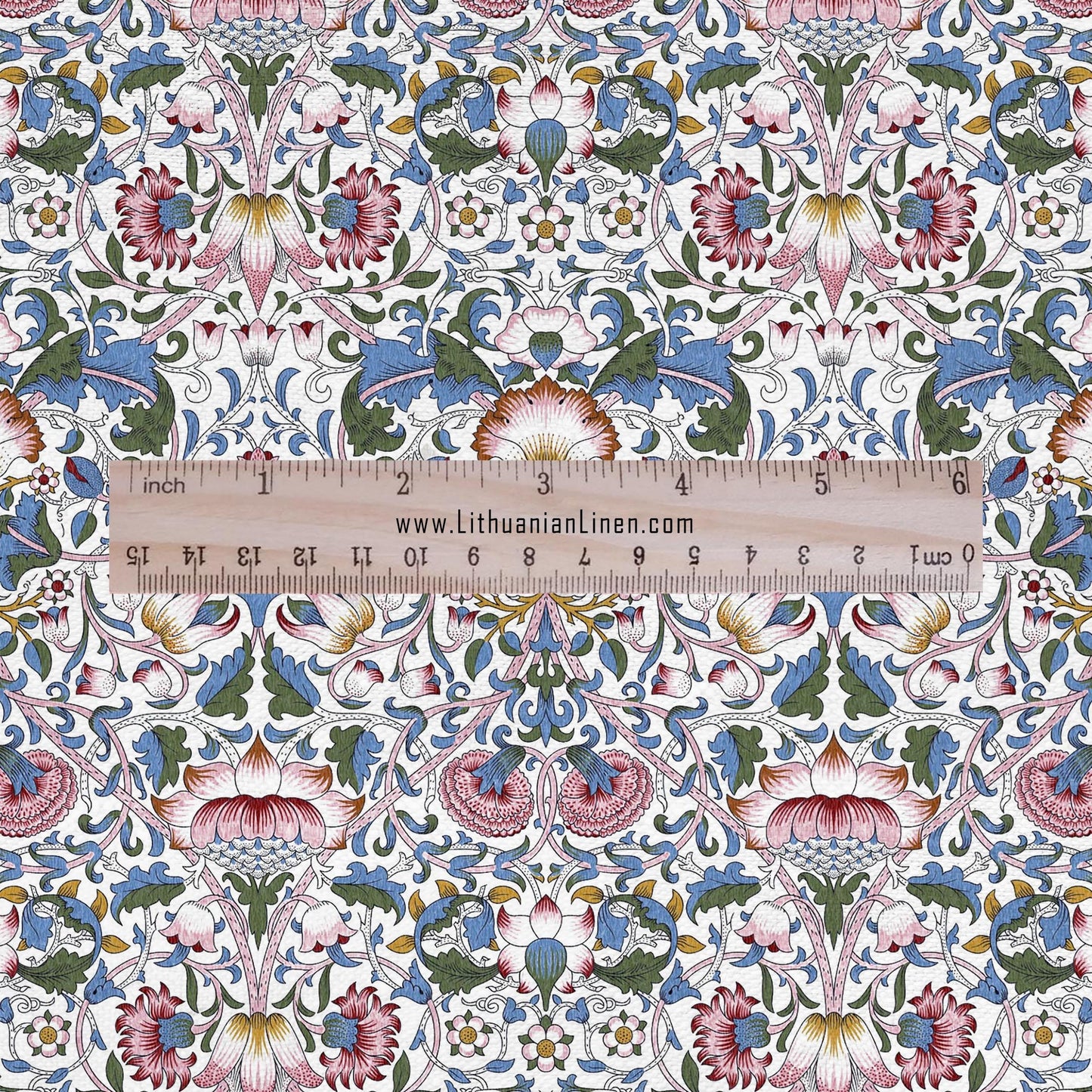 William Morris Lodden print on 100% LINEN - Victorian Art crafts linen Fabric - botanical Historical upholstery home textile