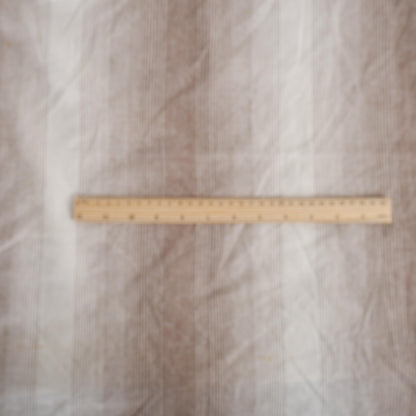 Premium Linen striped Fabric in brown beige white | Medium weight multicolor stripes OMBRE Stripe for clothing home textile