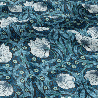 100% LINEN fabric - William Morris Pimpernel opal - British Victorian flax - sewing upholstery home decor or clothing 3834
