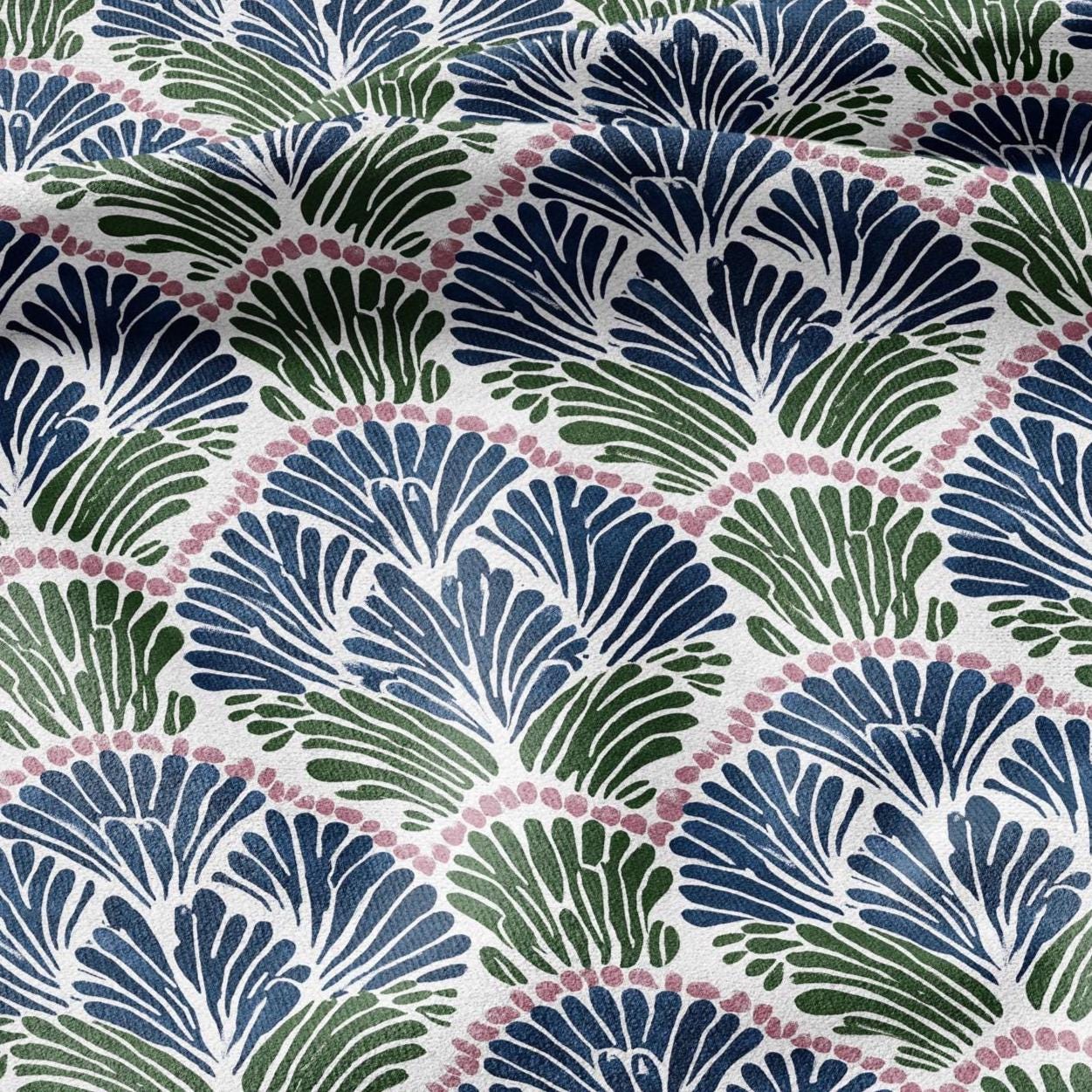 100% LINEN Fabric Modern abstract - botanical Grandmillenial - heavy linen fabric for upholstery home decor 3125