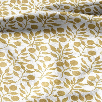 100% LINEN Fabric William Morris Rosehip yellow print - British linen floral upholstery home textile Victorian fabrics 3274