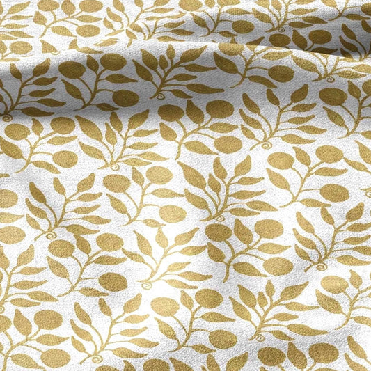 100% LINEN Fabric William Morris Rosehip yellow print - British linen floral upholstery home textile Victorian fabrics 3274