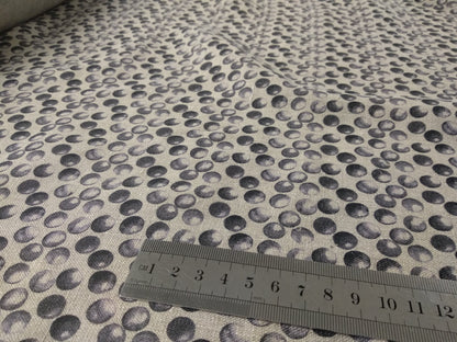 100% linen fabric Medium weight 150gsm  Prewashed . Print polka dots on natural flax for blouses, dresses, curtains, scarves,