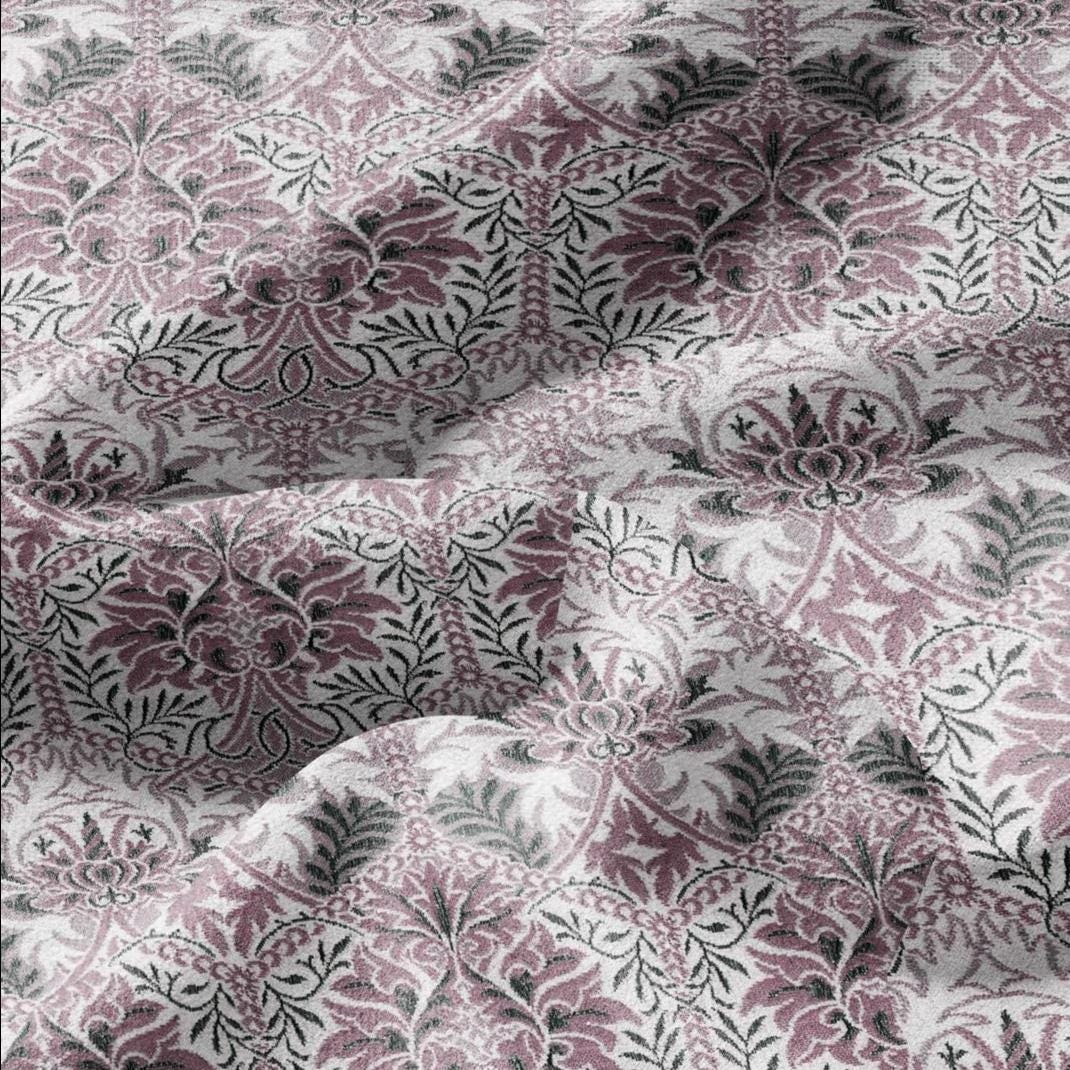 William Morris Honeycomb pink print 100% LINEN Fabric - British linen floral upholstery home textile Victorian fabrics 3236
