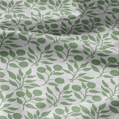 100% LINEN Fabric William Morris Rosehip pale green print - British linen floral upholstery home textile Victorian fabrics 3268