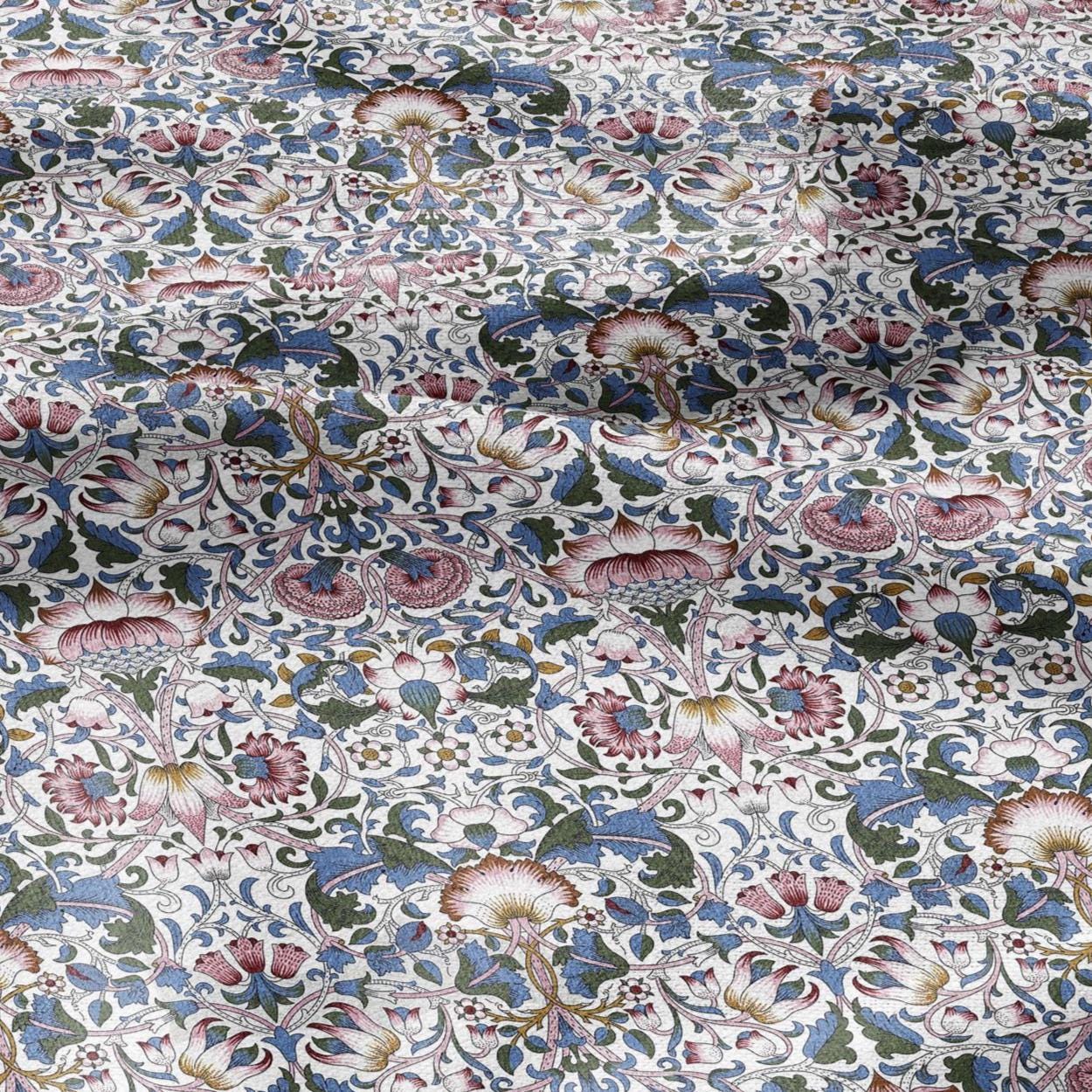 William Morris Lodden print on 100% LINEN - Victorian Art crafts linen Fabric - botanical Historical upholstery home textile