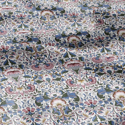 William Morris Lodden print on 100% LINEN - Victorian Art crafts linen Fabric - botanical Historical upholstery home textile