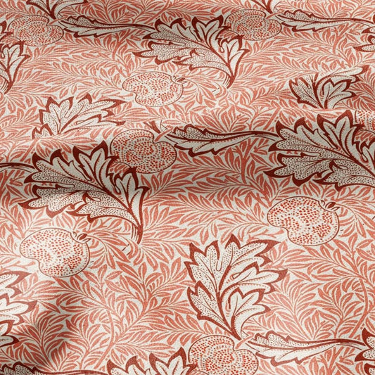100% linen Vintage Victorian prints fabric for Curtain Upholstery Cushion - William Morris red floral print fabric for dress making sewing