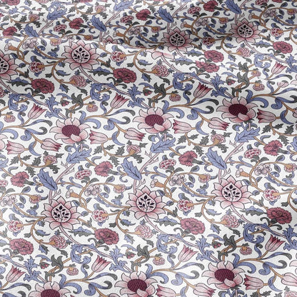 100% linen fabric William Morris Evenlode print - Victorian Art crafts blossom - Historical pattern fabric upholstery dress making 2529W