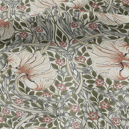 100% LINEN fabric - William Morris Pimpernel rose - British Victorian Art Craft flax - sewing upholstery home decor or clothing 3836