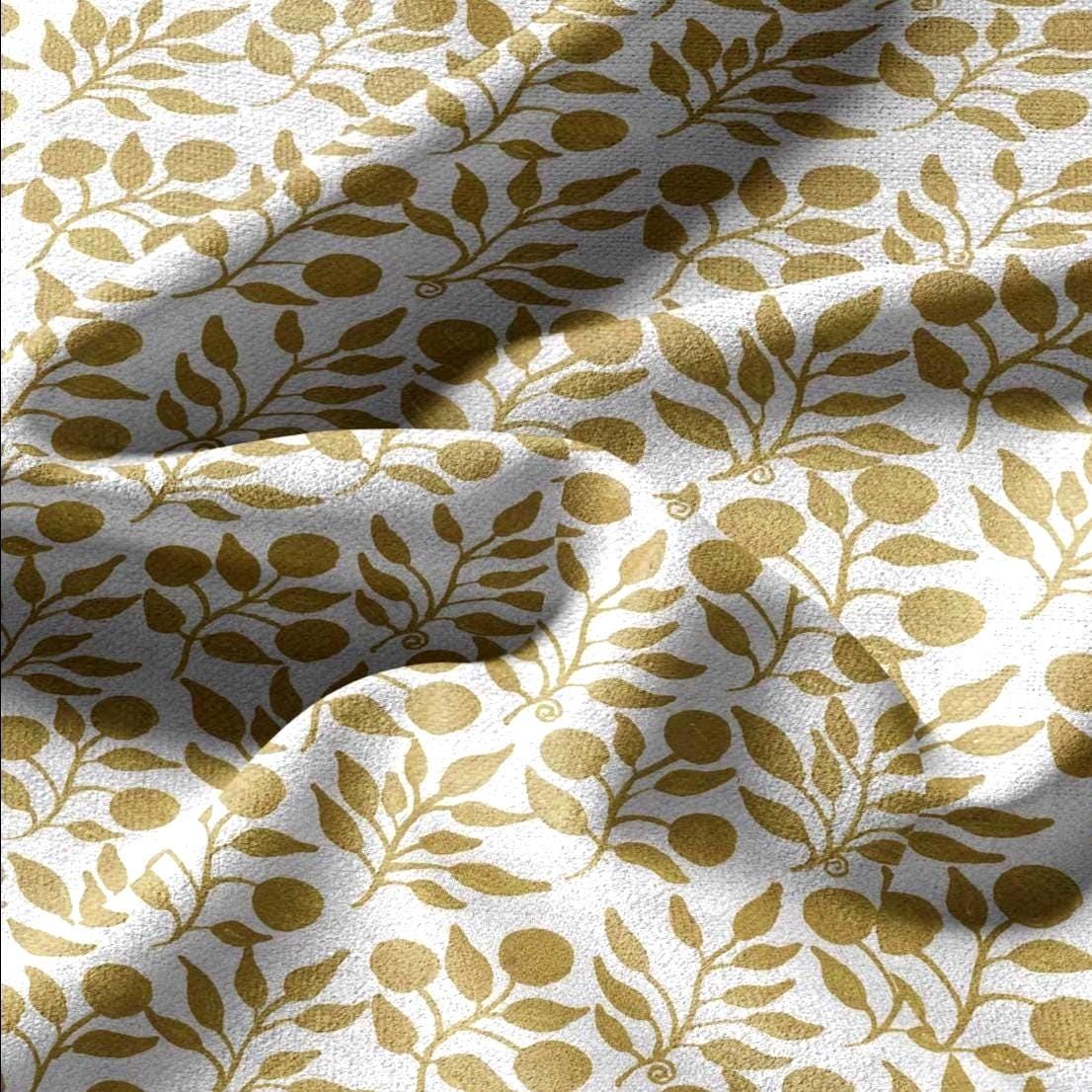 100% LINEN Fabric William Morris Rosehip yellow print - British linen floral upholstery home textile Victorian fabrics 3274