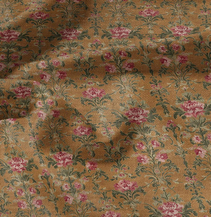 100% LINEN Fabric Regency yellow - french floral linen Fabric by the Yard LithuanianLinen for upholstery dressmaking curtains home textile